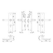 Kit de protection Hoppe London 113/2221/2210 Alu. F1 92mm 67-72mm-2