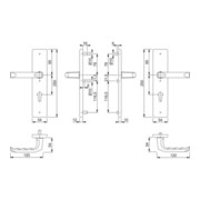 Kit de protection Hoppe London 113/2221/2210 Alu. F1 92mm 67-72mm-5