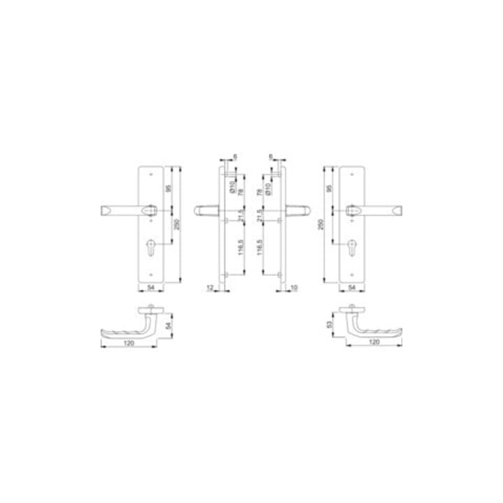 Kit de protection Hoppe London 113/2221/2210 Alu.F4 92mm 67-72mm