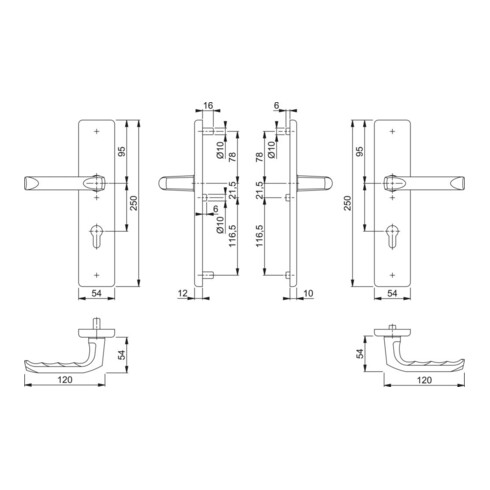 Kit de protection Hoppe London 113/2221/2210 Alu.F4 92mm 67-72mm