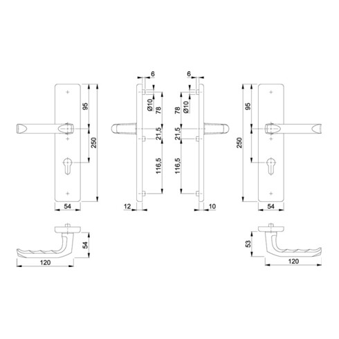 Kit de protection Hoppe London 113/2221/2210 Alu.F4 92mm 67-72mm