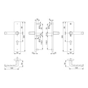 Kit de protection Hoppe London 113/2221/2410 Alu.F2 92mm 66-71mm-3