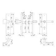 Kit de protection Hoppe London 61G/2222ZA/2210/113 Alu. F1 92mm 67-72mm-2