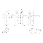 Kit de protection Hoppe Paris 86G/3331/3310/138 Alu. F1 92mm 67-72mm-2