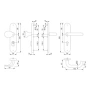 Kit de protection Hoppe Paris 86G/3332ZA/3310/138 Alu.F1 92mm 67-72mm-2