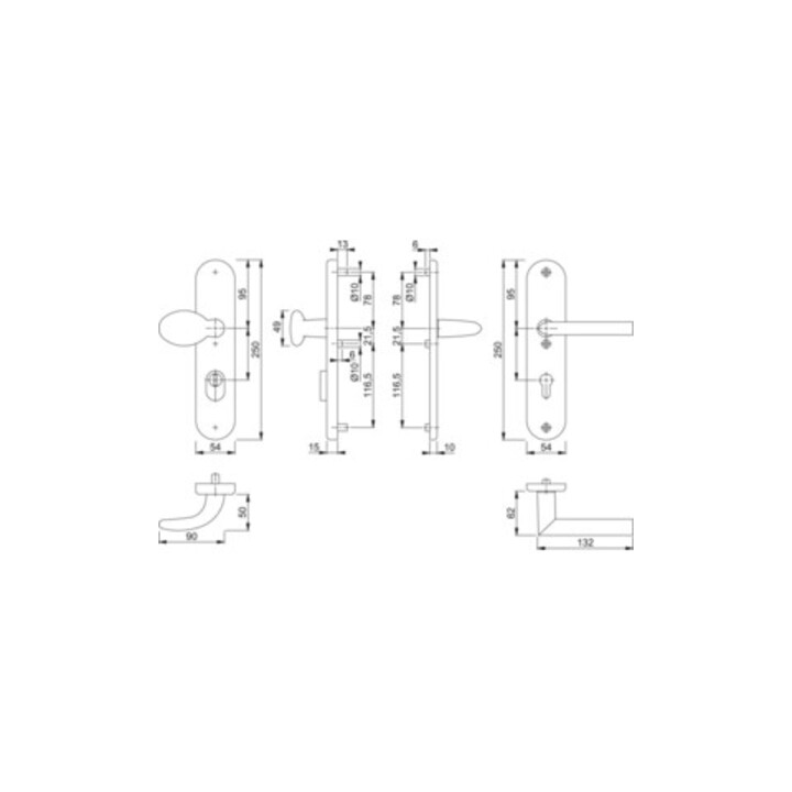 Kit de protection Hoppe Stock.76G/3332ZA/3410/1140 Alu.F1 92mm 67-72mm