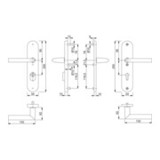 Kit de protection Hoppe Stockholm 1140/3332ZA/3410 Alu. F1 92mm 67-72mm-4