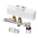 Kit de raccordement OV pour radiateur de salle de bains Multiblock T-RTL/Uni SH, angle, blanc