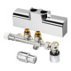Kit de raccordement OV pour radiateur de salle de bains Multiblock T-RTL/Uni SH, d'angle, chromé-1