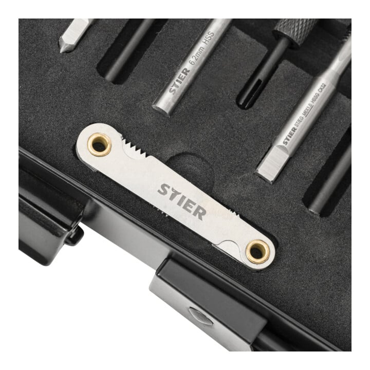 Kit de réparation de filetages STIER, 171 pièces, M5 - M12