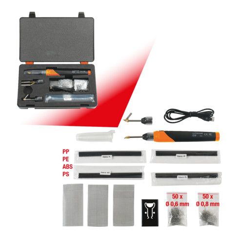 Kit de réparation de la batterie en plastique de KS Tools, 134 pcs.