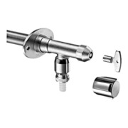 Kit de robinetterie murale extérieure Schell POLAR II Set antigel avec diffuseur tubulaire, chromé mat