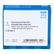 Kit de roues à lamelles au corindon PFERD Diamètre 20x10mm Diamètre de la tige 3mm A 80,120 et 180 pour le ponçage fin et la finition-3