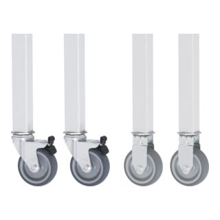 Kit de roulettes Rau pour Jerry GT de table de travail, 2 fixes et 2 pivotantes