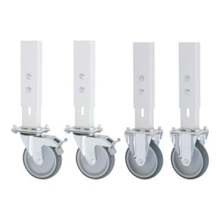 Kit de roulettes Rau pour table de travail Tom GT, 2 fixes et 2 pivotantes