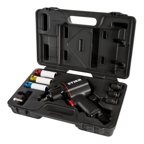 Kit de vissage à percussion STIER 17-BBS avec entraînement 1/2", 8 pièces
