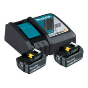 Makita Kit di alimentazione Li 18V 2x batterie 5Ah, con caricabatterie rapido