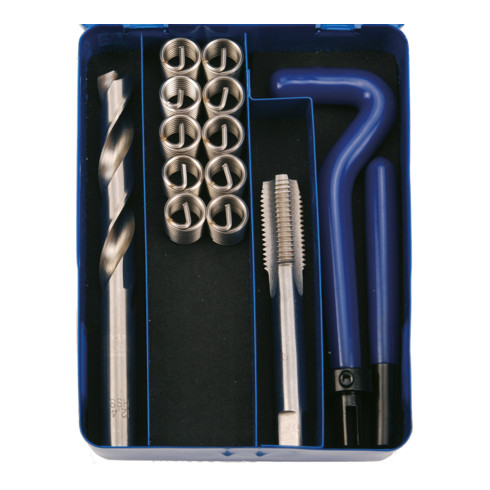 BGS Set riparazione filettatura in valigetta di metallo, 14pz.