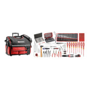 Kit d'outils électromécanique Facom dans dans boîte à outils textile sur roulettes, 120 pièces