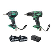 Kit d'outils sans fil HiKOKI (HSC III) KC18DBDLWDZ avec perceuse-visseuse sans fil, visseuse à chocs sans fil, 2x batteries et chargeur-1