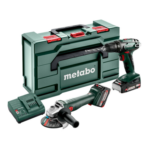 Kit d'outils sans fil Metabo 2.4.3 18 VBS 18 + W 18 L 9-125 ; metaBOX 165 L