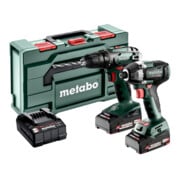 Kit d'outils sans fil Metabo 2.8.1 18VBS 18 + SSD 18 LT 200 BL ; metaBOX 145 L-1