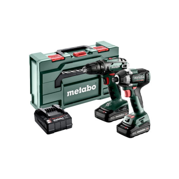 Kit d'outils sans fil Metabo 2.8.1 18VBS 18 + SSD 18 LT 200 BL ; metaBOX 145 L