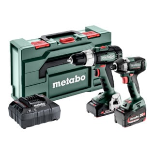 Kit d'outils sans fil Metabo 2.8.2 18VBS 18 L + SSD 18 LT 200 BL ; metaBOX 145 L