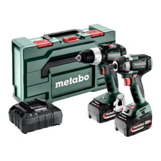 Kit d'outils sans fil Metabo 2.9.3 18VBS 18 LT BL + SSW 18 LT 300 BL ; metaBOX 145 L