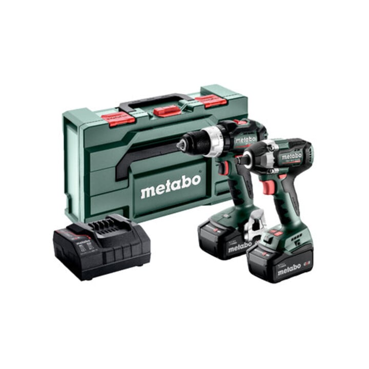 Kit d'outils sans fil Metabo 2.9.3 18VBS 18 LT BL + SSW 18 LT 300 BL ; metaBOX 145 L
