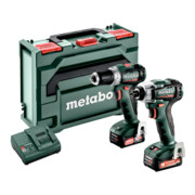 Kit d'outils sans fil Metabo Combo Set 2.7.3 12 V BL PowerMaxx BS 12 BL + PowerMaxx SSD 12 BL dans metaBOX 145