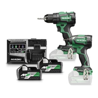 Kit HiKOKI perceuse-visseuse sans fil + visseuse à choc KC18DE-2 + 2x batterie BSL36A18
