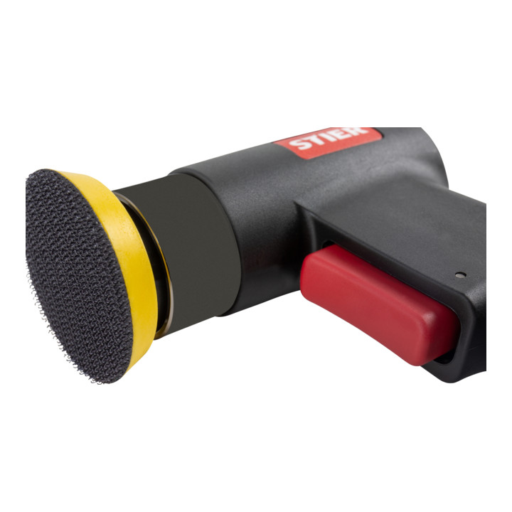 Kit mini-ponceuse excentrique STIER ME-26, longueur 100 mm, 64 pièces