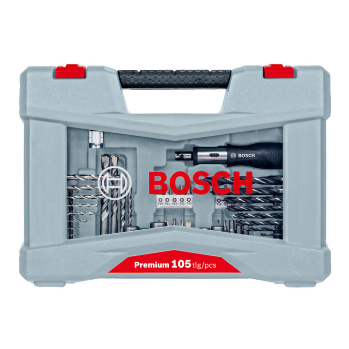 Kit perceuse et visseuse Bosch Premium X-Line, 105 pièces