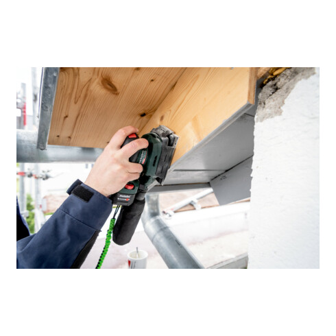 Kit ponceuse vibrante sans fil Metabo PowerMaxx SRA 12 BL avec plateau de ponçage 80 x 133mm et 100 x 150mm ; metaBOX 215