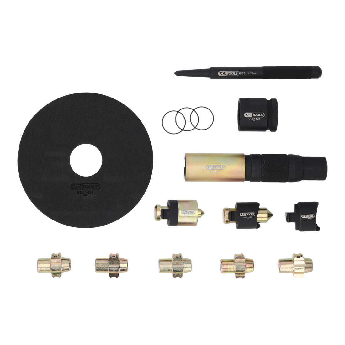 Kit pour défixation d’écrous antivol KS Tools 15 pcs
