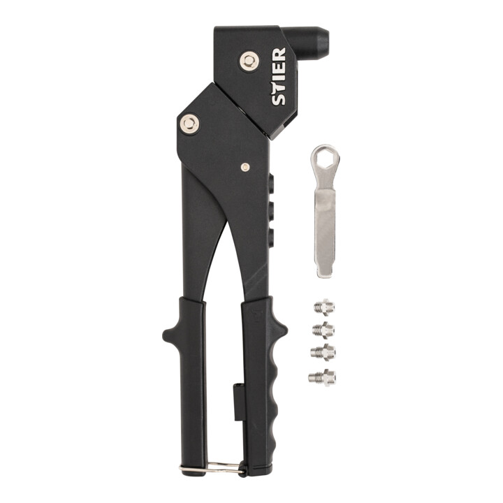 Kit rivets aveugles STIER avec pince à riveter manuelle à 360° et rivets aveugles, 501 pièces