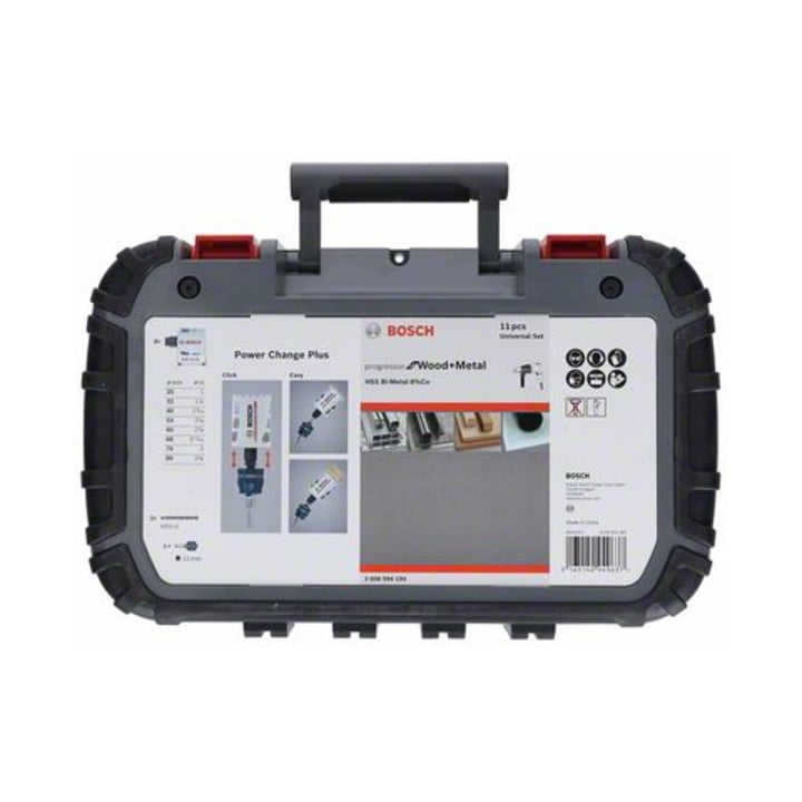 Kit scie cloche Bosch Progressor for Wood and Metal, kit Electricien 11 pièces 25-86 mm