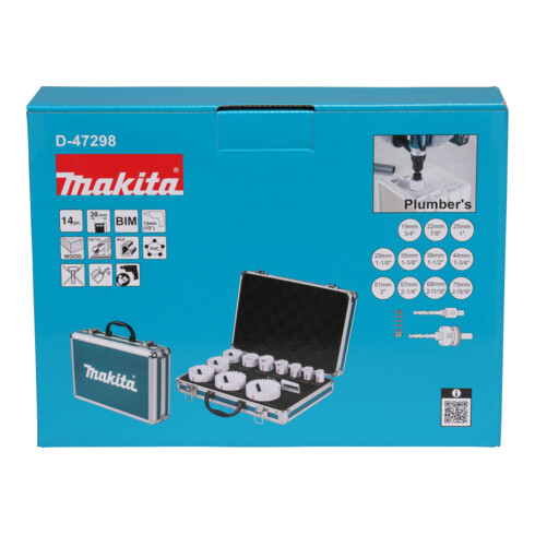 Kit scie cloche Makita BIM 14 pièces (D-47298)
