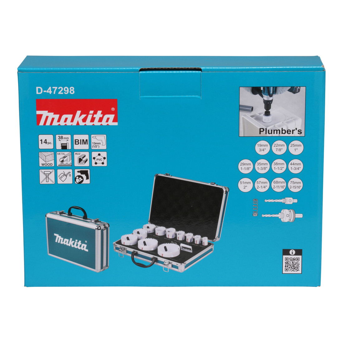 Kit scie cloche Makita BIM 14 pièces (D-47298)
