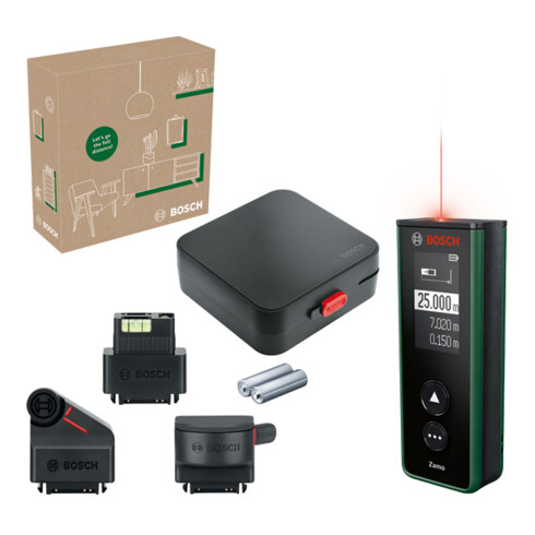 Kit télémètre laser numérique Zamo Bosch, carton eCommerce