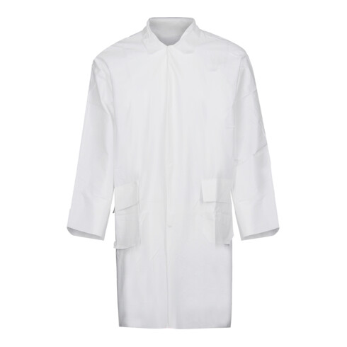 Kittel Kat.III Typ PB6(B) EN13034 EN14126:2003 Gr.XXL weiss Kragen 5Druckknoepfe