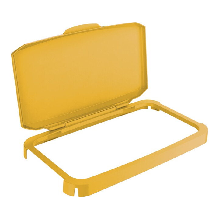 Klappdeckel PP gelb B510xT285mm f.Abfallbehälter 60l lebensmittelecht DURABLE