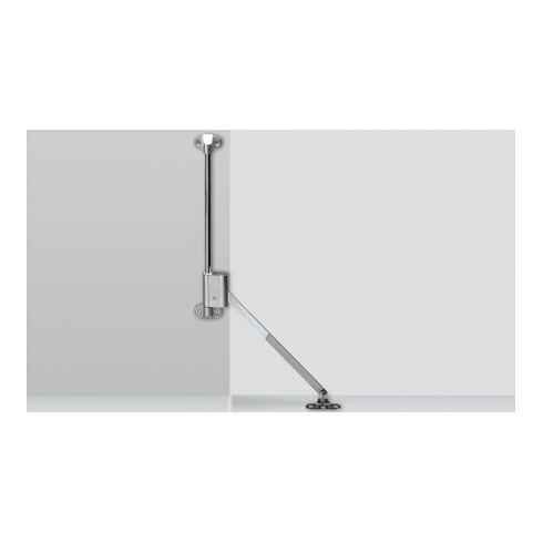 Klappenhalter Klassik D mit Lager L 258 D / 300, links, vernickelt