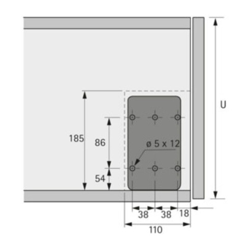 Klappenhalter Lift Mini Ku.Federkraft 60N HETTICH