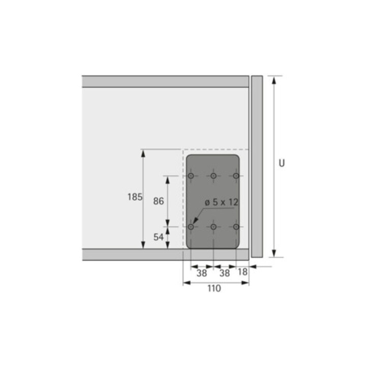 Klappenhalter Lift Mini Ku.Federkraft 60N HETTICH