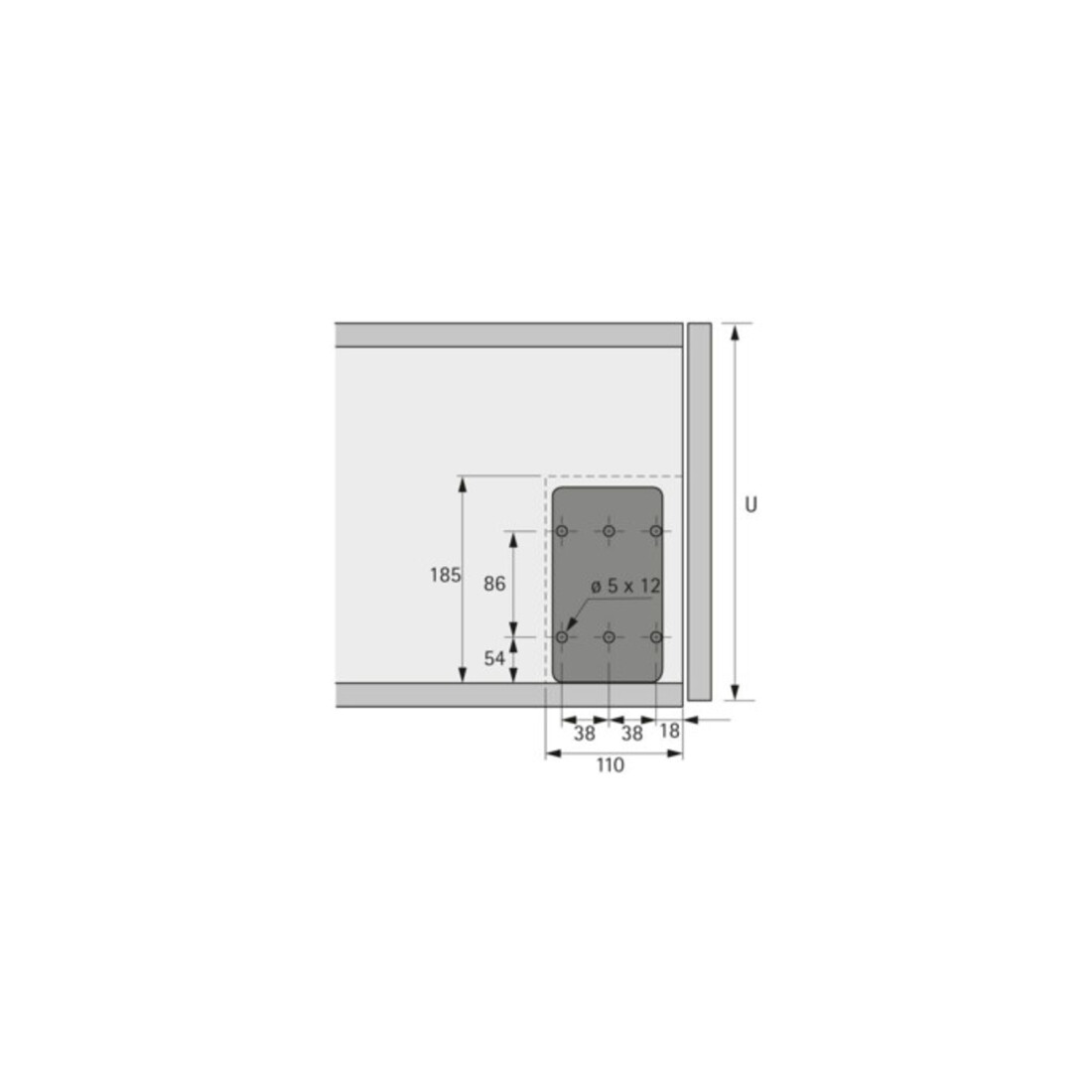 Klappenhalter Lift Mini Ku.Federkraft 60N HETTICH