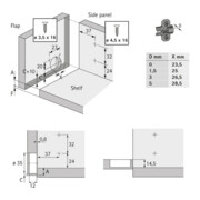 Klappenscharnier Markant 7.1 Zinkdruckguss/Stahl vern.HETTICH-2