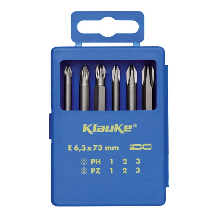 Klauke Bit-Sortiment 6-tlg,6-rund, 73mm KL335