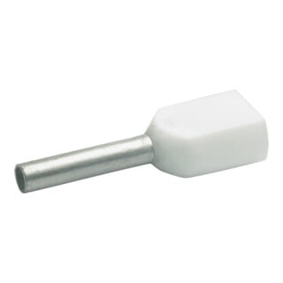 Klauke Cosse à double conducteur 2x0,5 mm² isolée blanche 869/8